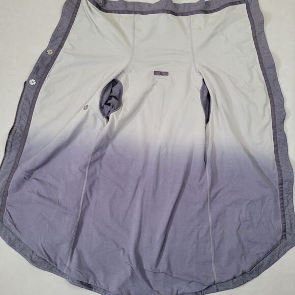 Lululemon Size 4 Asymmetrical Zip Jacket Gray Cotton Blend Sweatshirt Stlye - Picture 13 of 16